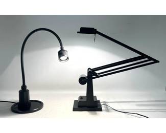 Lot 1097 80s Vintage Postmodern Articulated Desk Task Lamp, Italian Style. Levenger etc.