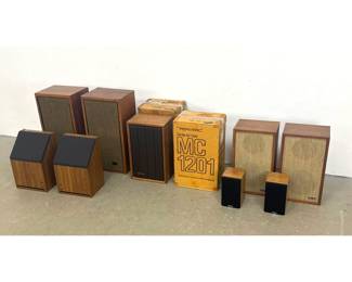 Lot 1310 Grouping of Stereo Speakers. Pair of Marantz Walnut Case Speakers, Bose Bookcase Speakers, Pair KLH