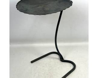 Lot 768 Salterini Nesting Leaf Form Garden Side Table. Black iron. Outdoor, Patio, Deck.