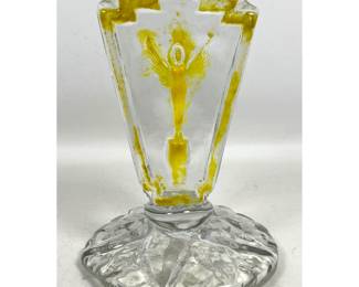 Lot 786 Studio Art Glass Sculpture with Internal Figure.