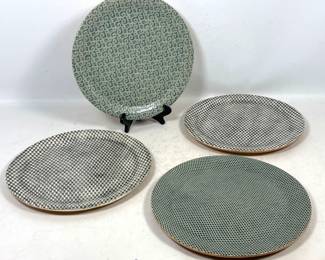 Lot 1188 4pc Lot ALLEN GWYNNE USA Large Studio Pottery Chargers. Glazes. Artisan Signed and Dated 2009.