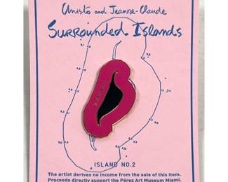 Lot 876 Christo and JeanneClaude Surrounded Islands Island No. 2 Pintrill Enamel Pin for Perez Art Museum M