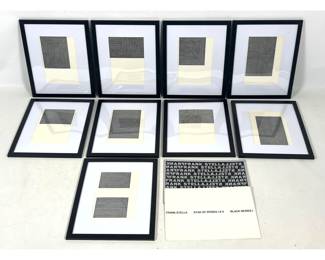 Lot 875 Frank Stella Gemini gel offset lithograph prints black series 1967 with original brochure