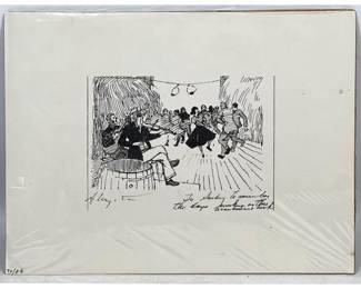Lot 869 Andrew Wyeth Signed Print Country Square Dance 7086 signed in the lower left in black pen A Wyeth.
