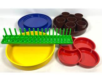 Lot 1199 Lot of Mod Vintage Mid Century Plastic Massimo Vignelli Heller, Jens Quistgaard Dansk and more