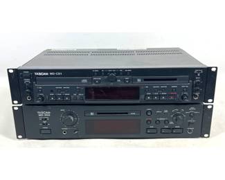 Lot 1295 Two Tascam Professional Rack Mount Audio Components including MDCD1 Combination CD and MiniDisc Dec
