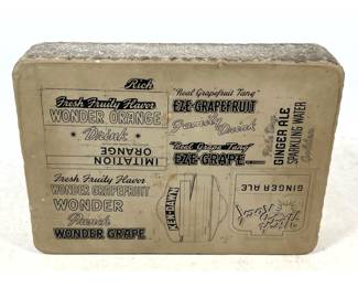 Lot 1182 Vintage Double Sided Lithographic Printing Stone Featuring Wonder Orange Eze Grapefruit High Rock Gi