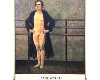 Lot 1024 Signed Jamie Wyeth Rudolf Nureyev Exhibition Poster Coe Kerr Gallery November 1977 Framed Offset Lit