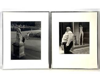 Lot 871 2pcs Victor Macarol Silver Gelatin Prints. Exterior and Street Scene. Signed on mat.