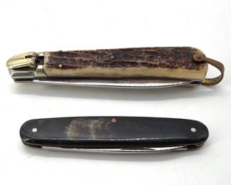 Pair of vintage pocket knives by Inox and Bruckmann