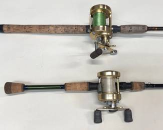 Pair of spinning rods with Shimano Calcutta reels