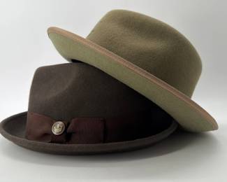 Pair of vintage men's Goorin Brothers hats