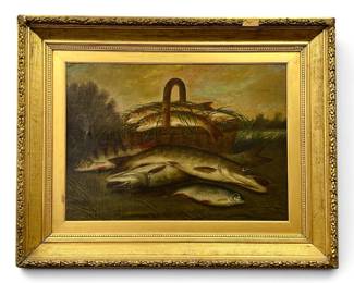 Charles Gibbs still life with trout