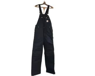 Carhartt men's black duck bib overalls
