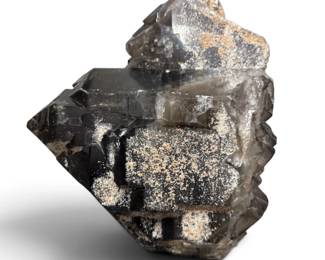 Monumental smoky quartz specimen; 32lbs