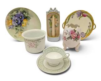 Handpainted Plates, Candle Sconce,  More