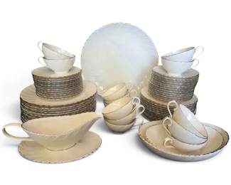 Lenox Weatherly Gold  Ivory China Set  50 Pieces