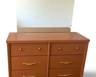 MCM 6Drawer Painted Wooden Dresser