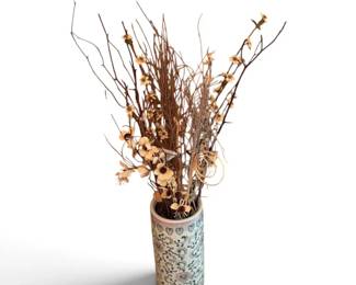 Decorative Ceramic Vase With Dried Flower Arrangement 50 Tall