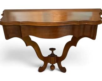 Mahogany WallMounted Scalloped Console Table