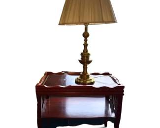 Vintage MidCentury Carved Wood Side Table