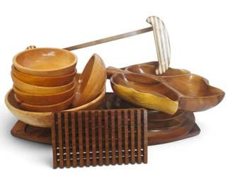 Wood Kitchen Items  Cheese Board, Bowls, Divided Leaf Dish  More
