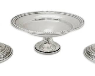 Sterling Silver Weighted Compote  Candlestick Holders 536g