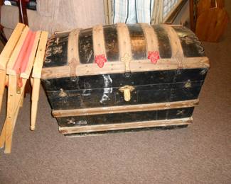 Vintage Trunk, Folding Directors Chair