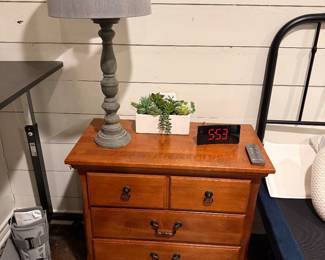 Nightstand, Lamp, decor