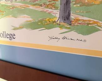F28 - $30. Middlebury College framed print. Measures 31.5" x 25.5".