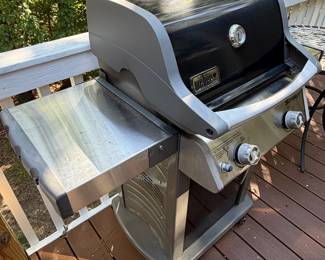 F63 - $100. Weber Spirit Grill. Propane tank is included (and 1/2 full!) Gently used - stored uncovered so there is very minor rust & fading.  