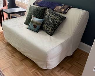 F15 - $275. Full Size Sleeper Sofa - IKEA - LYCKSELE LÖVÅS. Sofa bed with washable cover. Excellent Condition. As a loveseat it measures 54" wide x 39" deep x 33" tall.  Pulls out to a full size bed. 