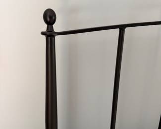 F34 - $950. King Size Crate & Barrel Mason Bed with Nectar Hybrid Mattress. Measures 80" x 7' long x 55" at the highest point on the headboard. Mattress is clean and included if you want it. 