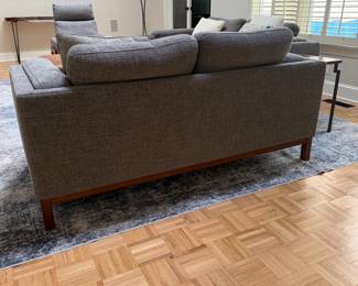 F6 - $200. Mingbo Smart Home Technology LOVESEAT. Gently used and in excellent condition! Measures 67" long x 34" x 26" tall on arms 32" tall to the top of the cushions. 