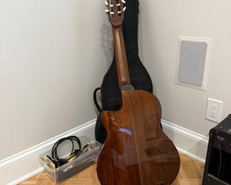 F100 - $150. Dean Acoustic Guitar Model CCE. Needs restrung. Includes case & stand. 