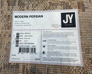 F73 - $85. Jonathan Y "Modern Persian" area rug. 9' x 12'. Very good condition - no stains or issues noted. 