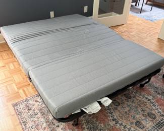 F15 - $275. Full Size Sleeper Sofa - IKEA - LYCKSELE LÖVÅS. Sofa bed with washable cover. Excellent Condition. As a loveseat it measures 54" wide x 39" deep x 33" tall.  Pulls out to a full size bed. 