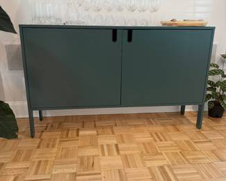 F76 - $100. Tenzo Uno Cabinet. Used in this home in the kitchen but versatile piece! Measures 58" x 15.5" x 35" tall. A few very minor scratches in the finish on the top but overall very good condition!