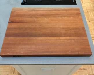 F74 - $100. Boos Block Cherry Cutting Board - almost new and super clean! Measures 24" x 18". 