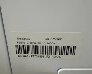 F46 - $75. Insignia Chest Freezer. Measures 25" x 21" x 33" tall. Very gently used!