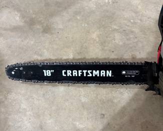 F54 - $80. Craftsman Chain Saw 42cc. Gas 2 cycle. Untested. 18" bar. 