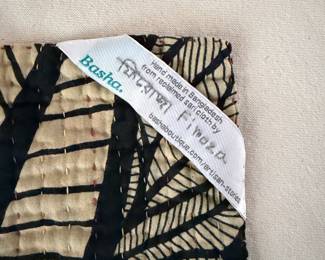 Basha Throw Blanket. Handmade in Bangladesh from reclaimed Sari Cloth. F16 - $50. Basha Throw Blanket. Handmade in Bangladesh from reclaimed Sari Cloth. 