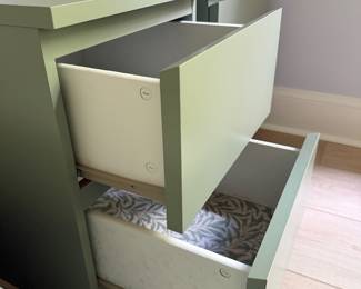 F30 - $75 Pair of Nightstands. Measures 16" x 19" x 21.5" tall. Excellent condition. All drawers slide easily. 