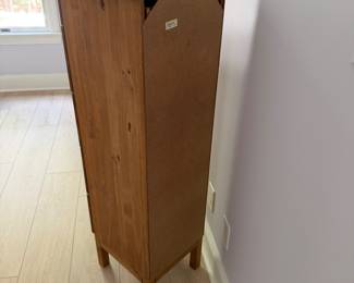 F24 - $50. Ikea Chest of Drawers. Measures 15.5" x 15.5" x 50" tall. All 5 drawers slide easily. Excellent condition. 