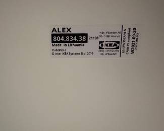 F1 - $125. IKEA Alex Desk. Measures 52" x 23" x 30" tall. Excellent Condition. 