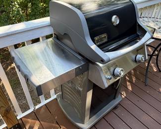F63 - $100. Weber Spirit Grill. Propane tank is included (and 1/2 full!) Gently used - stored uncovered so there is very minor rust & fading.  