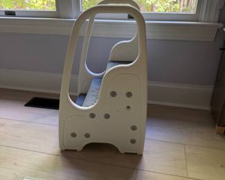 F33 - $15. Lightweight Plastic Kids Steps with handles. Tallest step is 14". Top of handles is 28". 