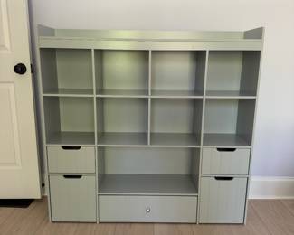 F22 - $100. Organizer with removable rolling drawers. Excellent Condition. Measures 48" x 12" x 46.5" tall. Sturdy. Has been used in a kids room for toys/storage. 