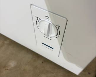 F46 - $75. Insignia Chest Freezer. Measures 25" x 21" x 33" tall. Very gently used!