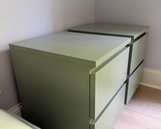F30 - $75 Pair of Nightstands. Measures 16" x 19" x 21.5" tall. Excellent condition. All drawers slide easily. 